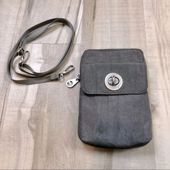 Baggallini Small Crossbody Travel Bag with Credit Card Holders, removable strap